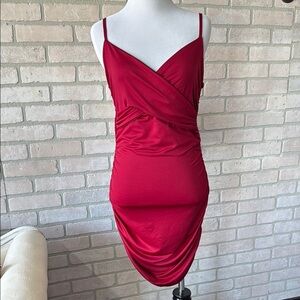 Ruched Bodycon Midi Dress